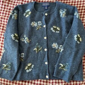Vintage Cottagecore Floral Cardigan